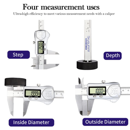 Skysummr IP67 Waterproof Electronic Vernier Digital Caliper Measuring Tool Stainless Steel, Absolute Origin, 0-6 inch/150mm, Large LCD Screen, Extreme Accuracy