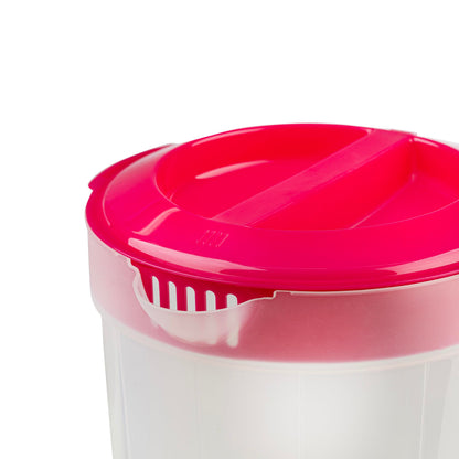 2-Pack 1-Gallon Plastic Pitchers with Lids – Iced Tea Pitchers with Twist Cover BPA-Free, Dishwasher & Freezer Safe, Ideal for Water, Juice & Fridge Storage