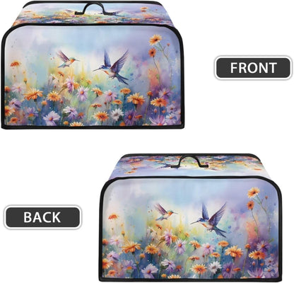 Two Hummingbirds Slow Cooker Cover, 6-8 Qt Flower Bush Dust Cover for Kitchen Small Appliance Decor