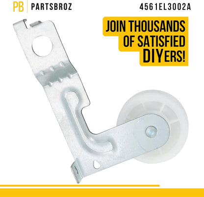 ParrtsBroz 4561EL3002A Idler Pulley Assembly, Compatible with LG Kenmore Washer Dryer, Replaces AP4438243
