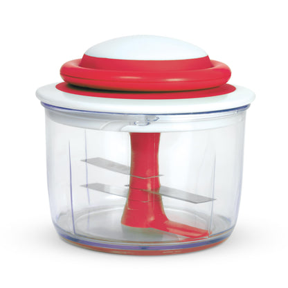 Chef'n 102-239-005 VeggiChop Hand-Powered Food Chopper, Set of 1, Cherry