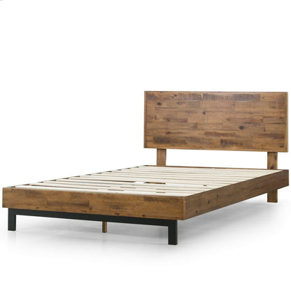 Zinus Tricia Wood Platform Bed Frame with Adjustable Headboard/Wood Slat Support with No Box Spring Needed/Easy Assembly, King