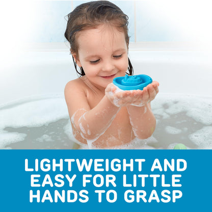 uToyz Stackable Toy Boat – 6pcs Educational Water Toys for Toddlers 1-3, Baby Pool Essentials, Baby Bath Toys for Kids Ages 1-3 & Toddler Pool Toy for 1 Year Old & Up, Fun Accessories for Bathtime