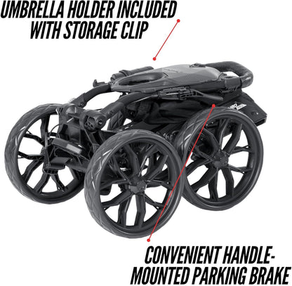Bag Boy Quad Pro Push Cart, Black/Slate