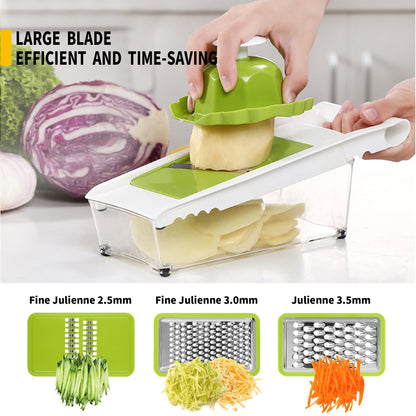 ADODU Graters For Kitchen, Cheese Grater with Container, Mandoline Slicer For Kitchen, Vegetable Grater, Carrot Shredder, Julienne Slicer and Peeler, Potato Slicer