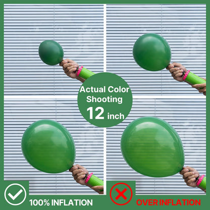 PartyWoo Hunter Green & Red Balloon Arch Kit - 140pcs in 5, 10, 12, & 18 Inch Sizes for Festive Celebrations