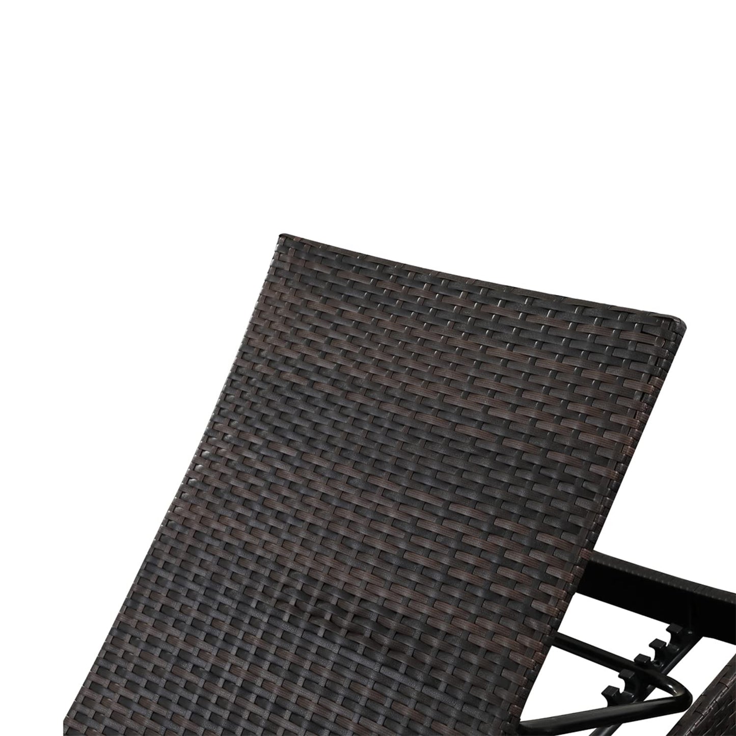 Asifom PE Rattan Adjustable Backrest Chaise Lounge Set 2, Outdoor Pool Recliner Patio Chairs Lounge Chair Set 2 for Outside Beach Poolside Sunbathing