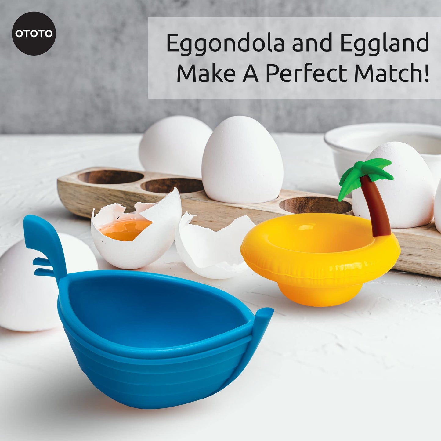 OTOTO New Eggondola Egg Poacher - Poached Egg Silicone Egg Cooker - Gondola Egg Silicone Poacher for Cooking Eggs - Kitchen Egg Cooker, Perfect Egg Maker - Egg Design Maker, Egg Kitchen Gadgets