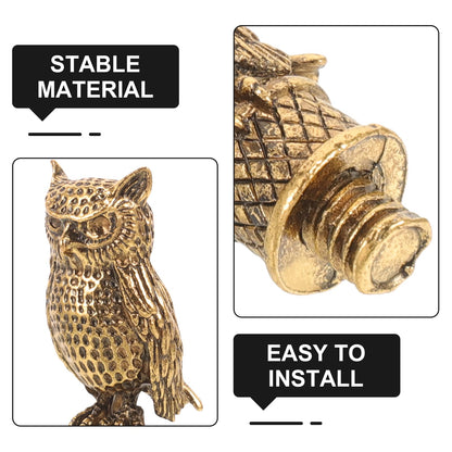 VILLCASE Owl Wax Seal Stamp Handle Only – Golden Metal Replacement Grip for DIY Wedding Invitations, Scrapbooking & Thank-You Cards