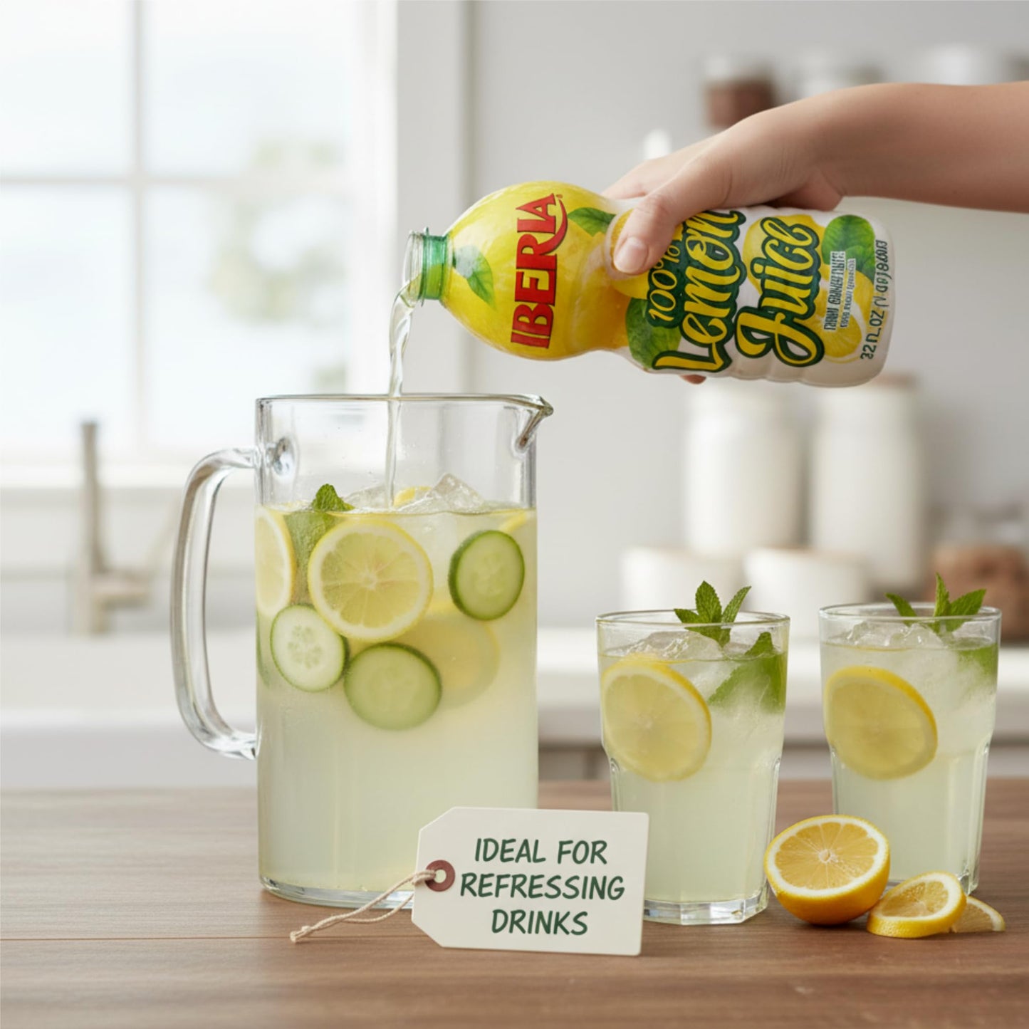Iberia 100% Lemon Juice, 32 Ounce (Pack of 3)