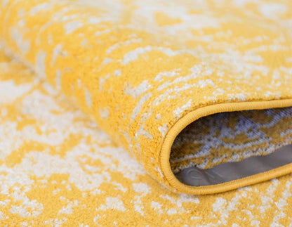 Unique Loom Richmond Collection Area Rug - Medallion (10' x 13' 1" Rectangle, Yellow/ Ivory)
