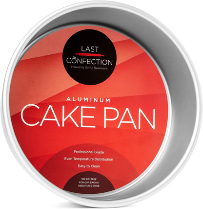 Last Confection 8" x 3" Aluminum Round Cake Pan, Professional Bakeware