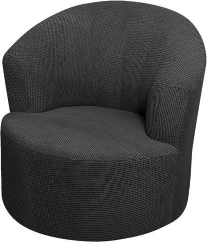 SZJIAHTM Round Club Swivel Barrel Chair Cover Modern Accent Round Club Armchair Slipcover Soft Stretch Chair Covers