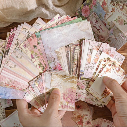 Diuhofart 400Pcs Vintage Scrapbook Supplies Kit, Scrapbook Paper and Journaling Stickers Set, 4Pack Scrap Booking Kit for Junk Journals, Bujo, Collage, Card Making, DIY Crafts Arts