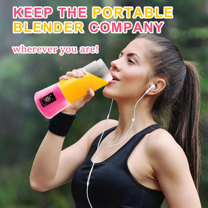 GUCABE Portable Blender, Personal Blender for Milkshakes and Smoothies, Mini Juice Blender with USB Charging, 380ML,
