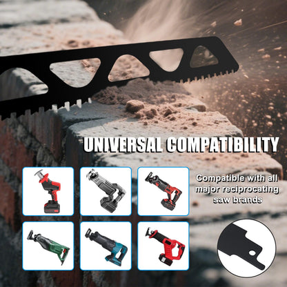 MUOZLOP 12 inch Masonry Reciprocating Saw Blades,2TPI Carbide Blade Strong teeths for Cutting Brick, Cement, Porous Concrete，3 Pack (3, 12 inch)
