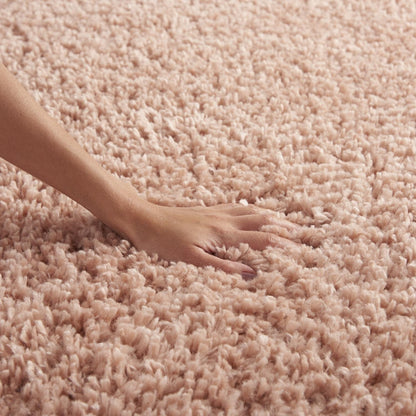 Nourison Malibu Shag Blush Area Rug 2'2'' x 9'10'', Easy-Cleaning, Non-Shedding for Bedroom, Living Room, Dining Room