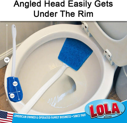 Lola Products Ring Remover Bath & Bowl Scrub, Crescent Shaped Gentle Scrubbing Pad, Eco-friendly Non-Scratch