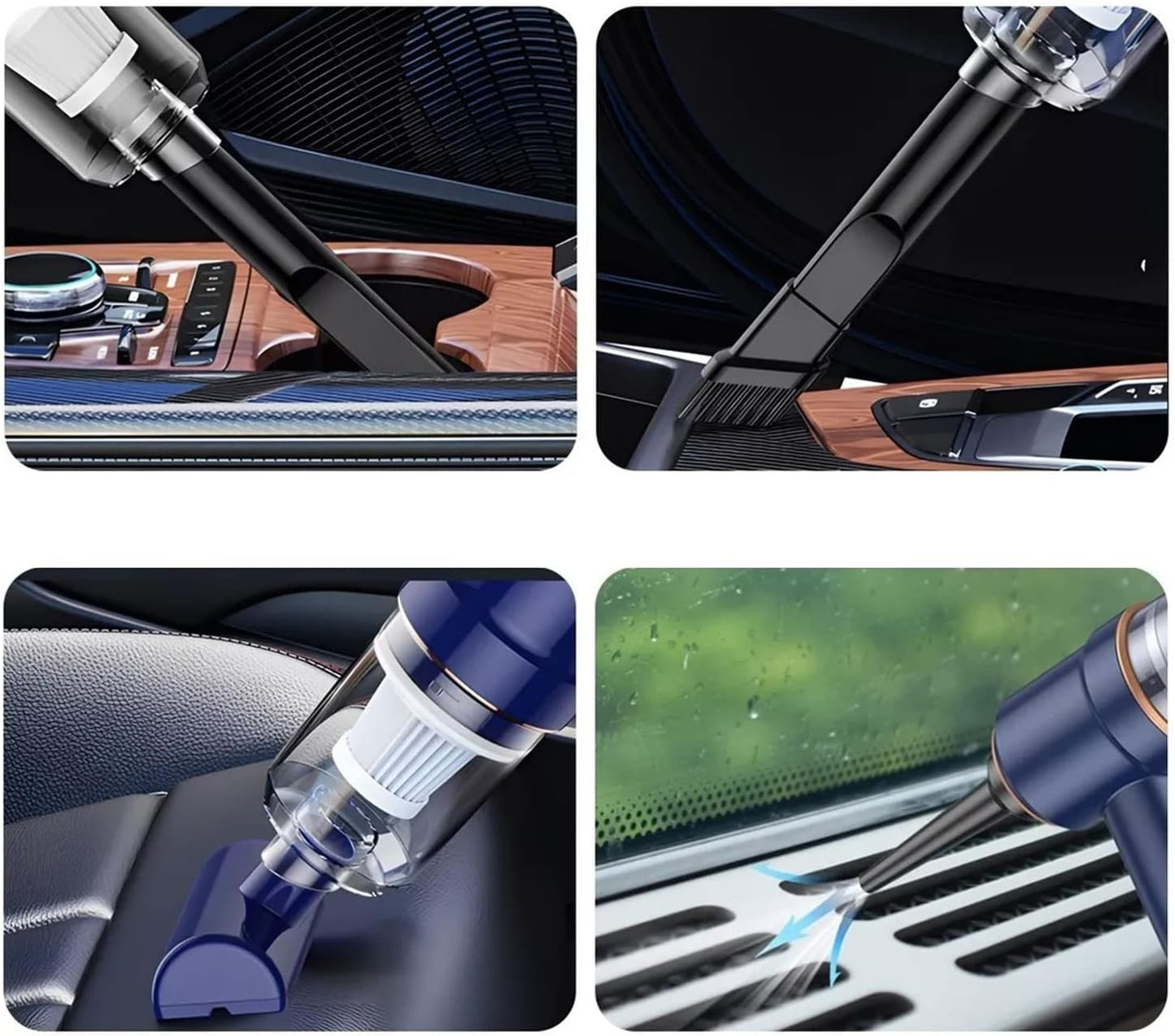 Car Vacuum Cleaner, High Suction Power Wet and Dry Rechargeable Portable Handheld Mini Vacuum for Home and Cars, Pet
