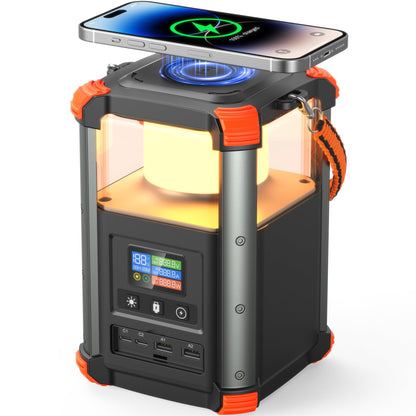 BLAVOR Portable Power Station, 236.8Wh/64,000mAh Outdoor Generator, 100W+65W USB C Two-Way Fast Charging Small Generator, 15W Wireless Power Bank with Camping Lantern for Camping, and Home Emergencies