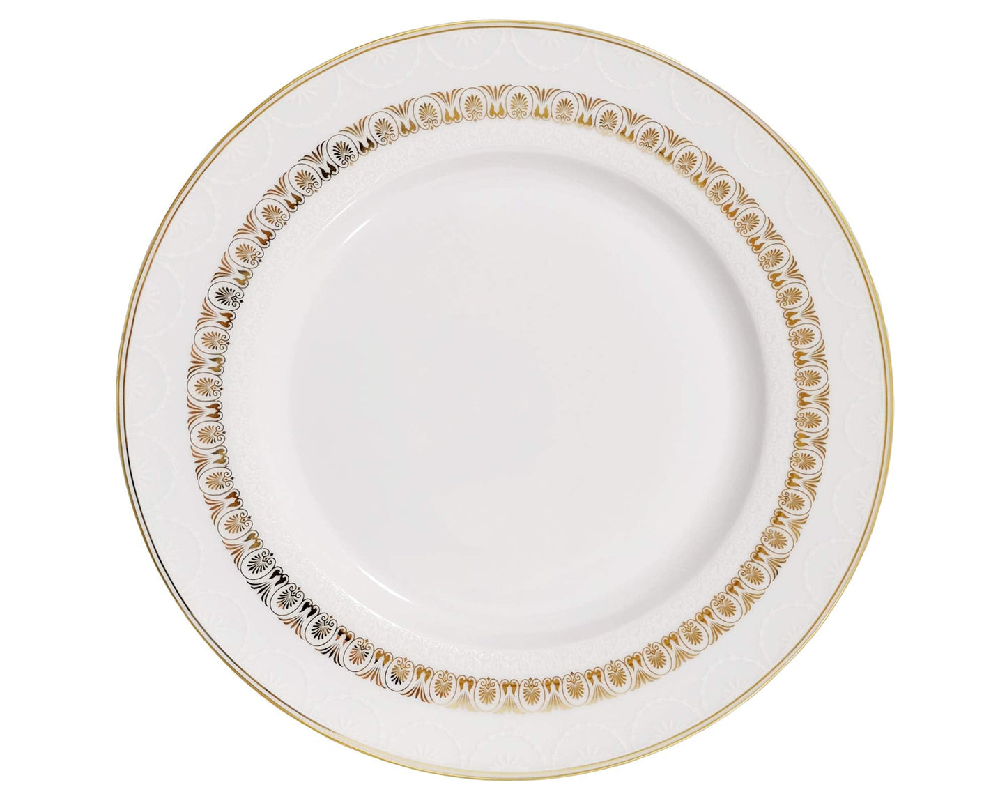 Stylish and Elegant 57 Pieces Bone China Dinnerware Set Service for 8 People - Gold