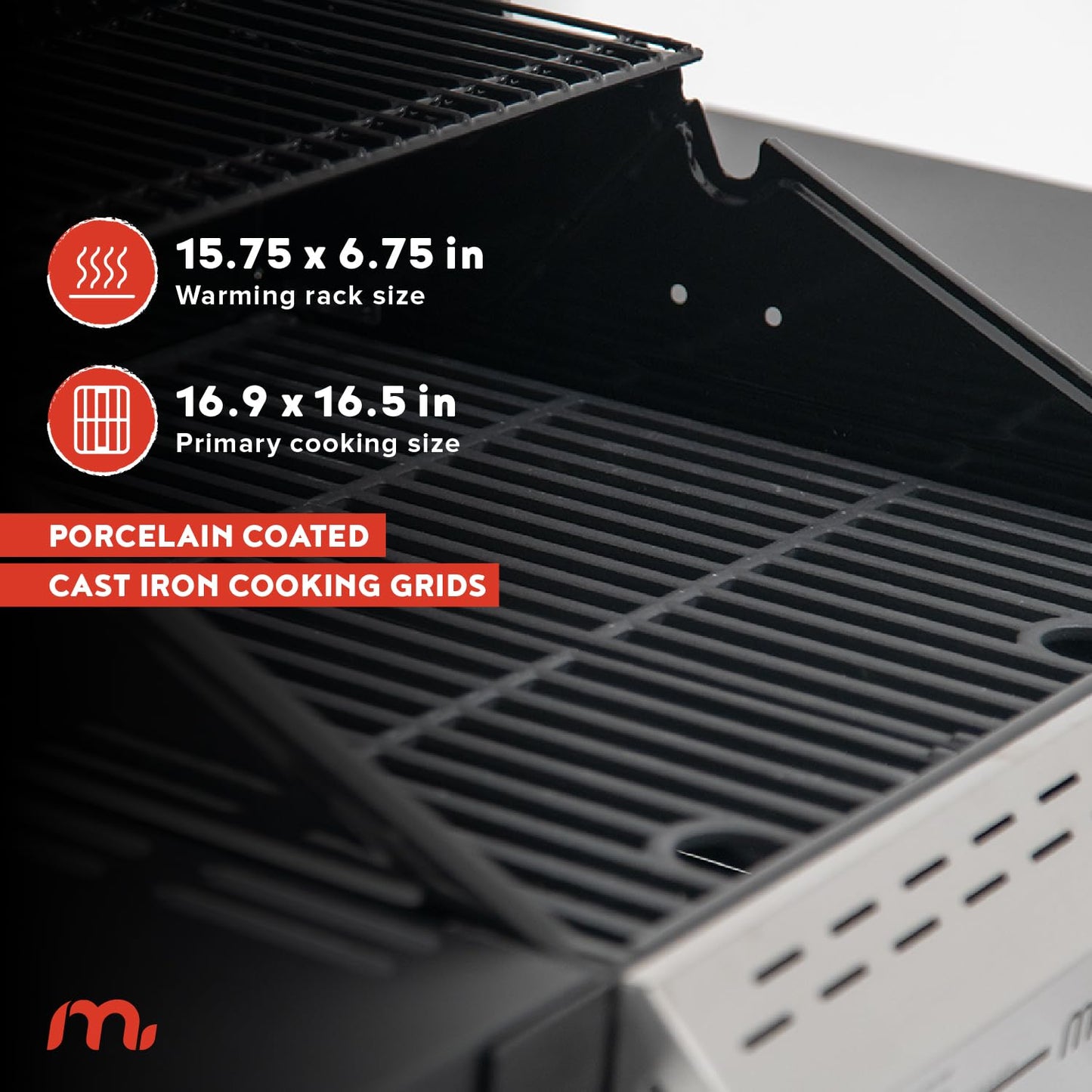 Megamaster Deluxe 2-Burner Gas Grill with Foldable Side Tables, 418 SQ In Cooking Space, 28000 BTUs, Stainless Steel Lid, Propane BBQ Grill for Outdoor Cooking, Patios, Backyards and More - 720-0864MA