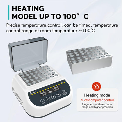 LAB FISH Heating Digital Dry Bath Incubator Laboratory Thermostatic Heater,Programmable Timer | Dry Block Incubator with 1.5ml*35 Centrifuge Tubes Block