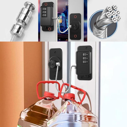2 Pcs Refrigerator Fridge Freezer Door Lock with Password, Child Proof for Kitchen Refrigerator, Cabinets, Drawers