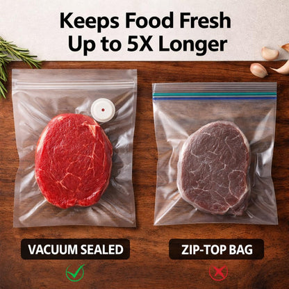 Vacuum Seal Bags,Bags for Compact Vacuum Sealer,Reusable Vacuum Sealer Bags,Small Vacuum Seal Bags(8.3 * 8.7inch) 30pcs