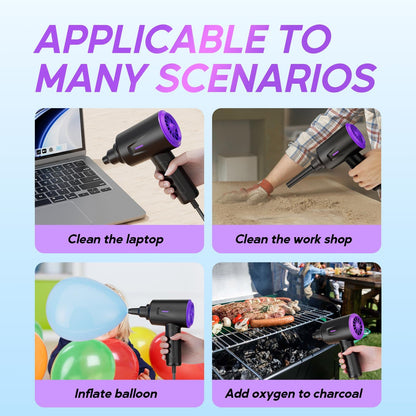 Goweto Electric Air Duster - Air Blower - Multi-Use Compressed Air Duster for Keyboard- Computer and PC - 5.74 oz Powerful Motor