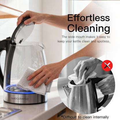 MEGAWISE 1.8L Electric Kettle CX-817 - Fast Boil, Auto Shut-Off, Boil-Dry Protection, (1.8L)