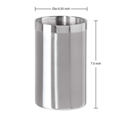 OGGI Stainless Steel Double Wall Wine Cooler - Insulated Tabletop Wine Chiller for White Wine & Champagne, Fits Most Standard Sized Bottles