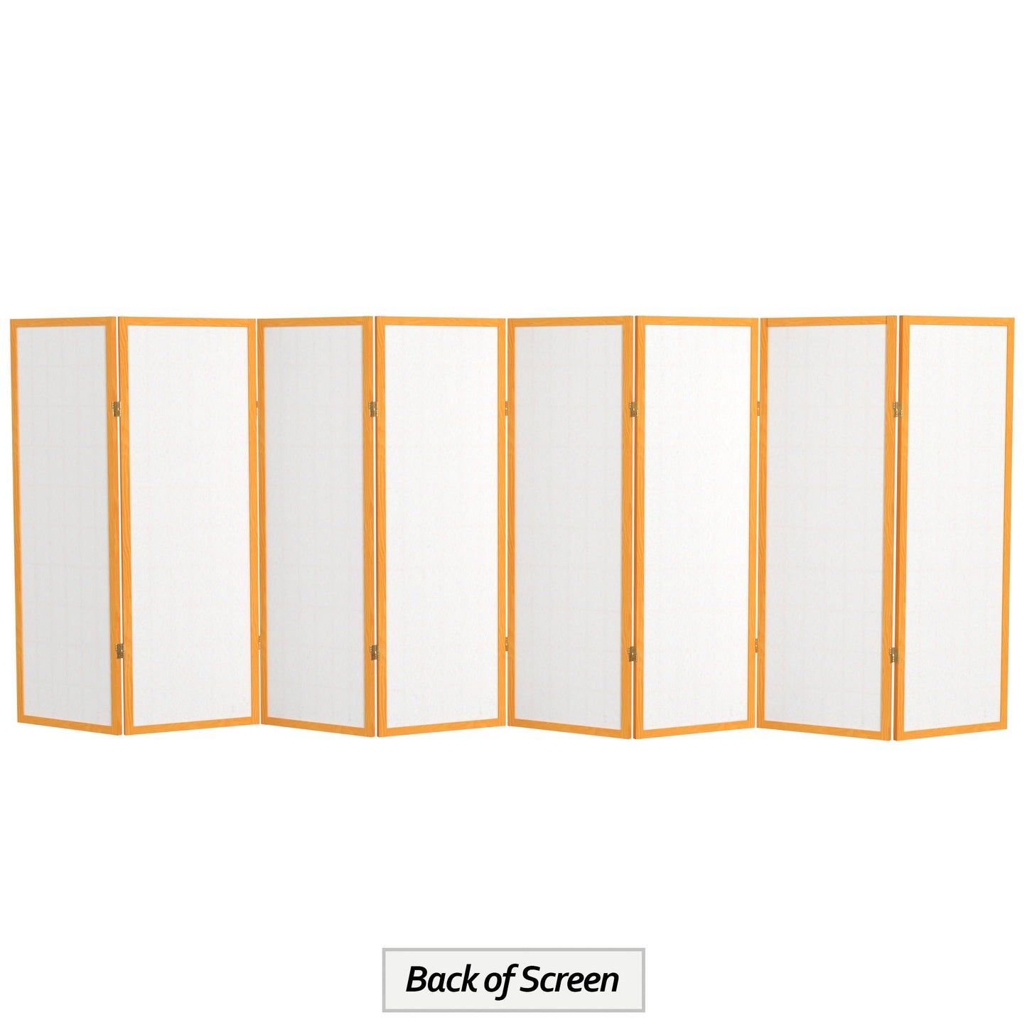 4 ft. Short Window Pane Shoji Screen - Honey - 8 Panels
