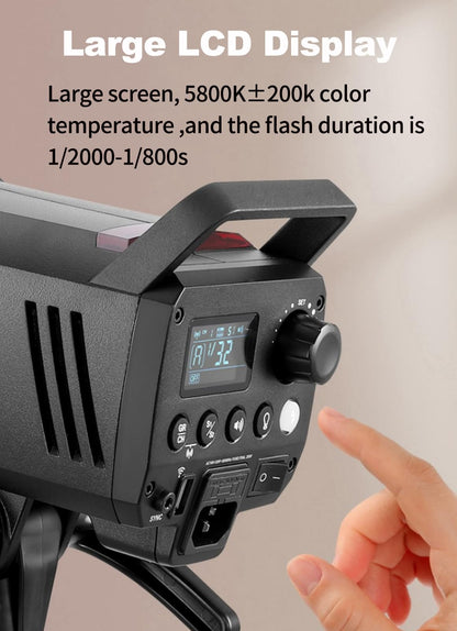 GODOX MS300V Studio Flash Photography Light Kit,2.4G 300W Bowens Mount Strobe Flash Lighting Kit with Light Stand,Softbox,Umbrella Reflector,GN58 Studio Lighting for Portrait Product Photography