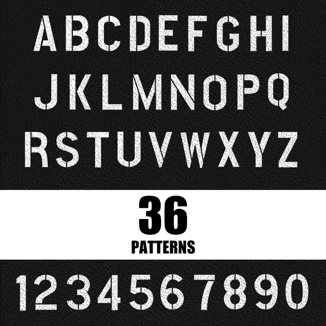 Youteer 36Pcs Letter and Number Stencils, 9 Inch Reusable Stencils for Painting DIY Craft for Rock, Walls, Canvas, Drawing, Art Scrapbook Home Decor.