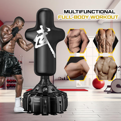 Punching Bags - Freestanding Boxing Dummy for Adults & Martial Arts Kickboxing Training