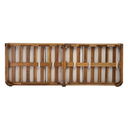 Christopher Knight Home Daria Acacia Wood Outdoor 3 Seater Sofa Set with Cushion, Solid Wood Patio Sofa with Removable Cushion, Comfy Lounge Sofa for Patio Furniture Set, Teak+Beige