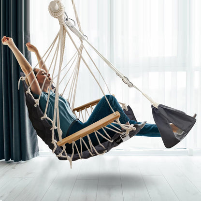 Hammock Universal Chair Footrest - Adjustable Length & One-Size-Fits-Most;Quick-Clip Attachment for Hanging Chairs
