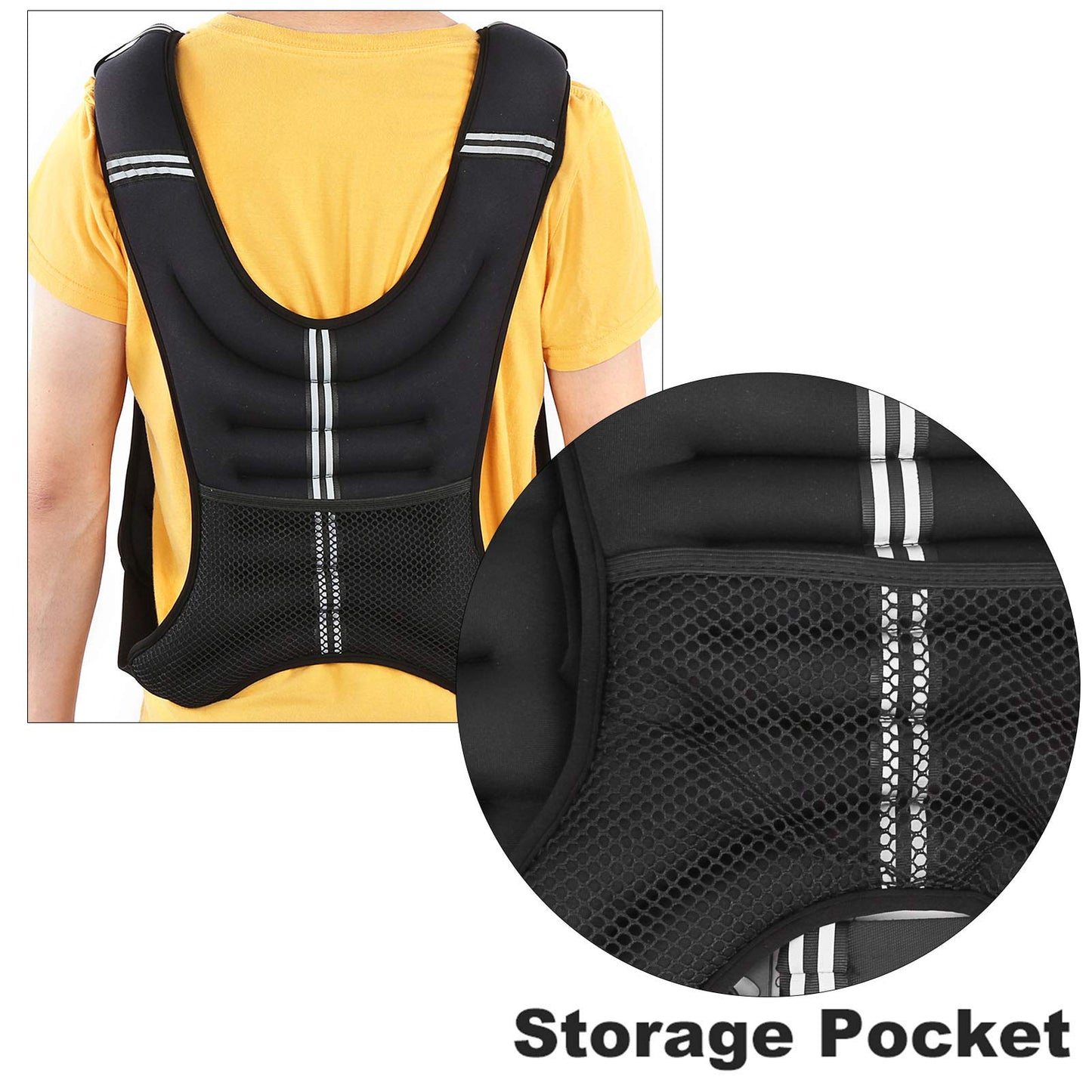 Naroote Exercise Weighted Vest Strength Training Jacket with Adjustable Buckle for Workout Fitness Strength Training Running Muscle Building Weight Loss