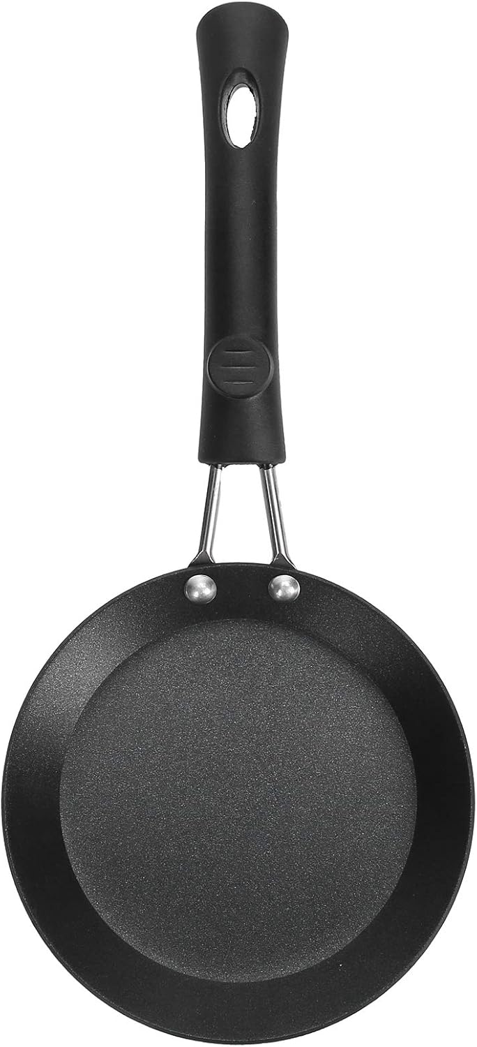 NonStick Frying Pan, Breakfast Fried Egg Pancake Pan, Cooking Pot with Heat-Insulating Handle for Home Kitchen