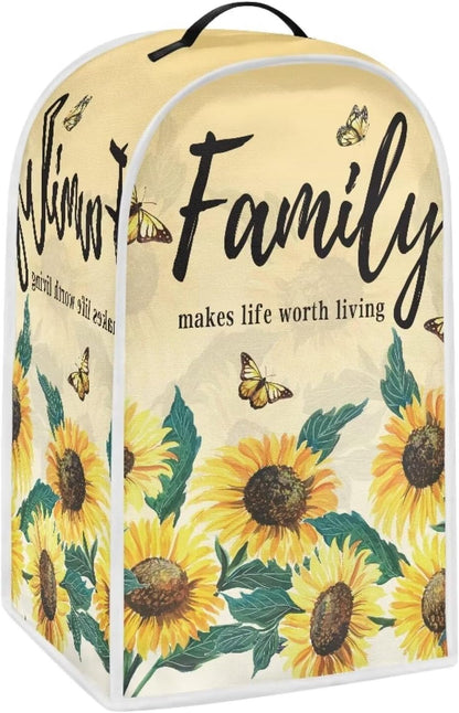 DISNIMO Sunflower Letter Blender Dust Cover - Kitchen Appliance Cover for Stand Mixer or Coffee Machine