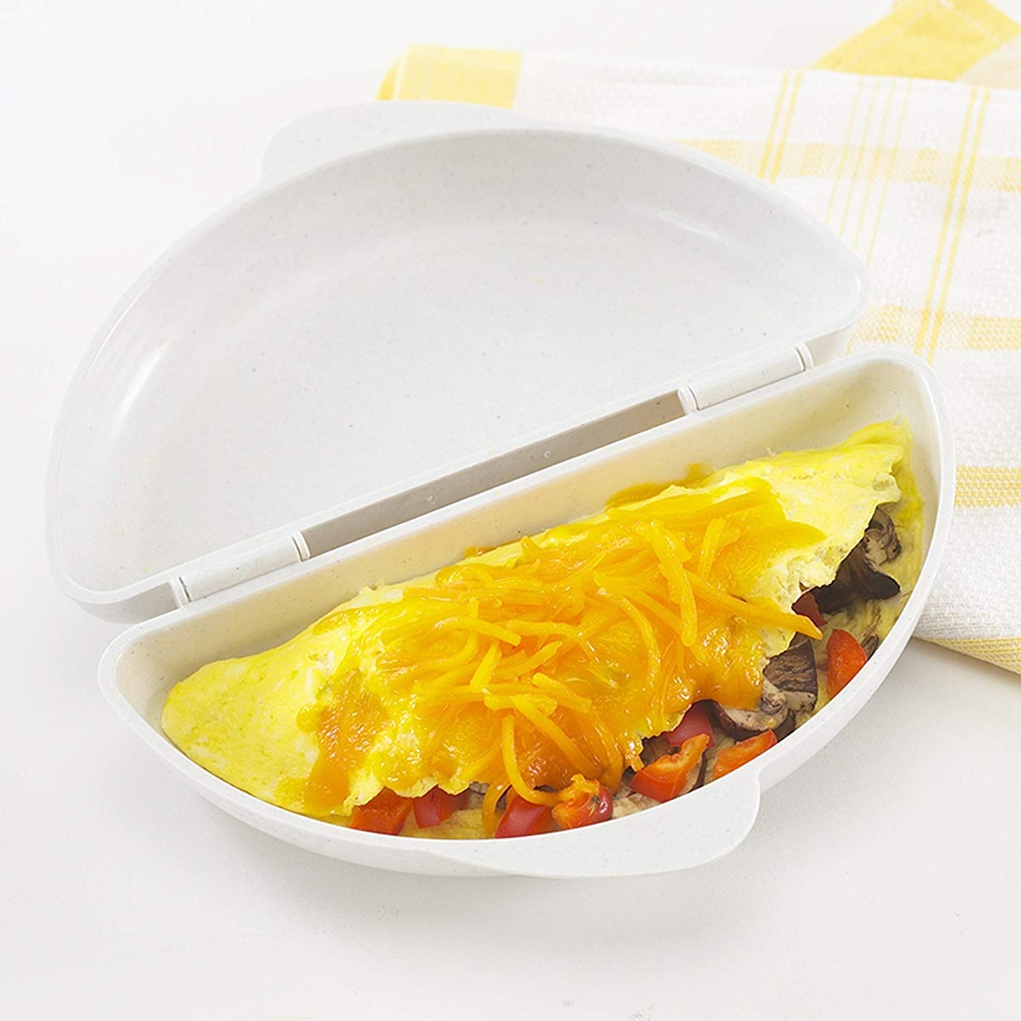 Nordic Ware Easy Breakfast Set - Omelet Pan and 2 Cavity Egg Poacher (Microwaveable)
