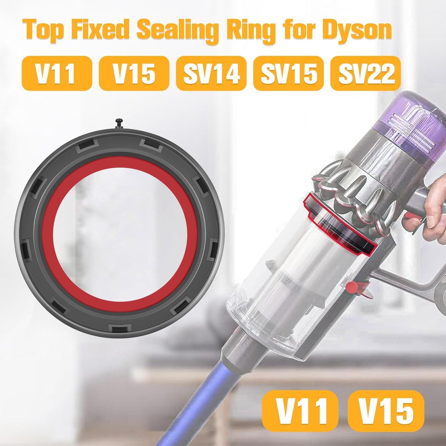 Dust Bin Top Fixed Sealing Ring for Dyson V11 V15 - Replacement Parts for Vacuum Cleaner Repair Accessories