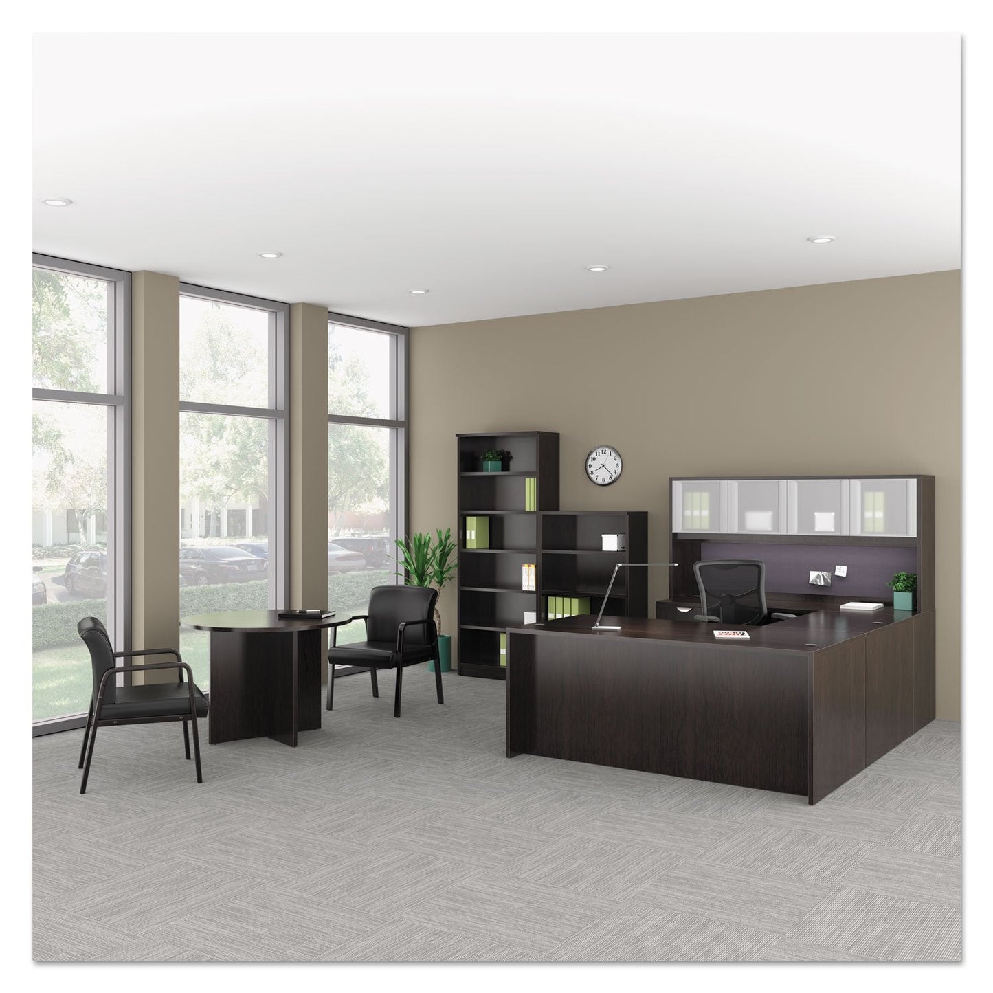 Alera Alera Valencia Series Full Pedestal File, Left Or Right, 2 Legal/Letter-Size File Drawers, Espresso, 15.63" X 20.5" X 28.5"