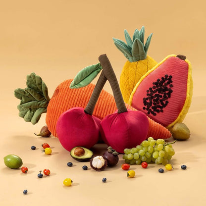 Phantoscope Fruit Shaped Pillow Series Cherry Shaped Throw Pillow, Fun Home Decor of Fruit Themed Cushions, Fall Decorative Pillow for Couch, Bed and Chair, Red, 15 x6.5 inches
