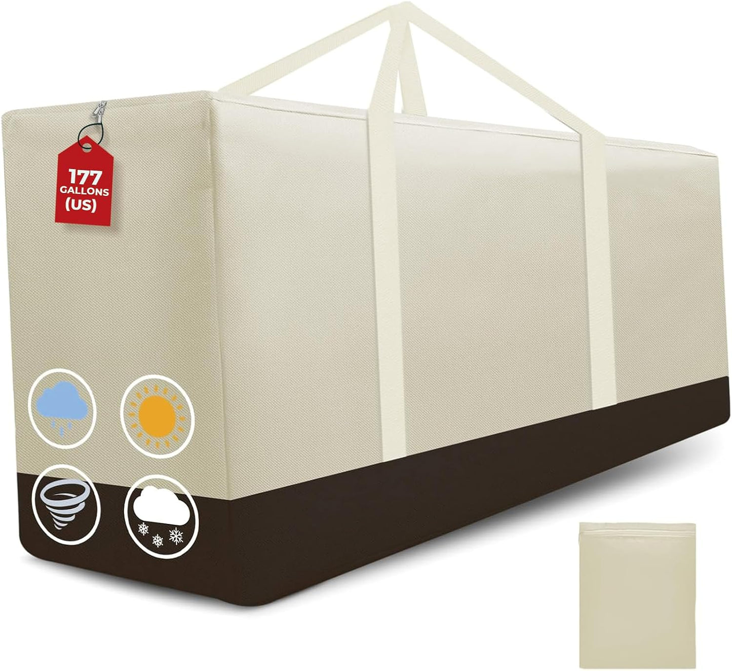 AIGOTSUKI 68" 30" 20" 1 Pack) Cushion Storage Bag Waterproof Outdoor Cushions Storage Bag L x W x H Large Patio