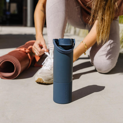 BrüMate Rise 25oz Water Bottle With 100% Leakproof Covered Silicone Straw | Insulated Stainless Steel Water Bottle | Cup-Holder Friendly | Fast Flow | Soft Sip Silicone Spout | BPA-Free (Guava)