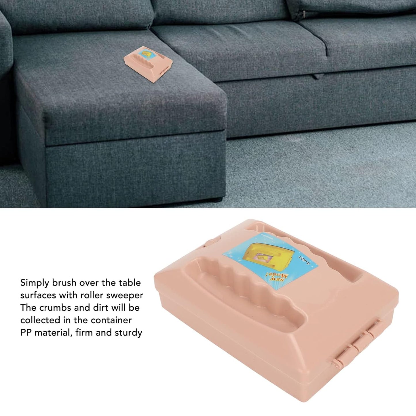 Carpet Sofa Sweeper, Handheld Carpet Brush with Triple Brush Head, Cleansing Brush for Desktop Bed and Firm Carpet