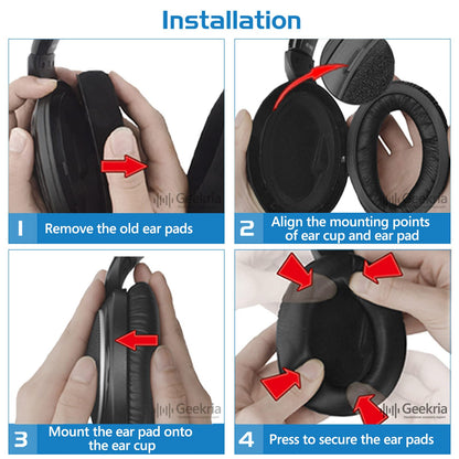 Geekria Comfort Velour Replacement Ear Pads for Sennheiser HD598, HD598SE, HD598CS, HD595, HD599, HD599 SE Headphones Ear Cushions, Repair Parts with Video Guide (Brown)