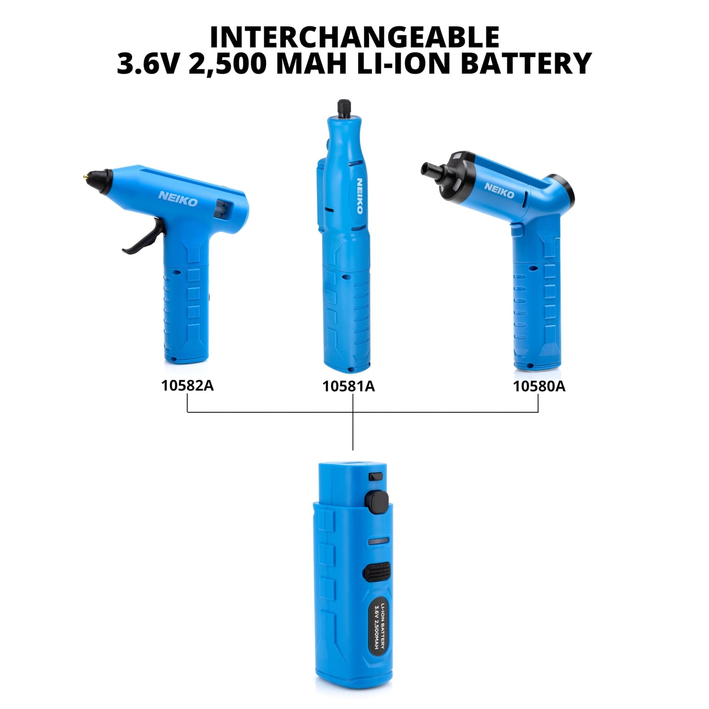NEIKO 10582A Cordless Glue Gun, 20W Rechargeable Hot Glue Gun, 20 Glue Sticks Included, Wireless Anti Drip Nozzle Mini Glue Gun for Arts and Crafts, Mini USB Charging Port, Insulated Nozzle